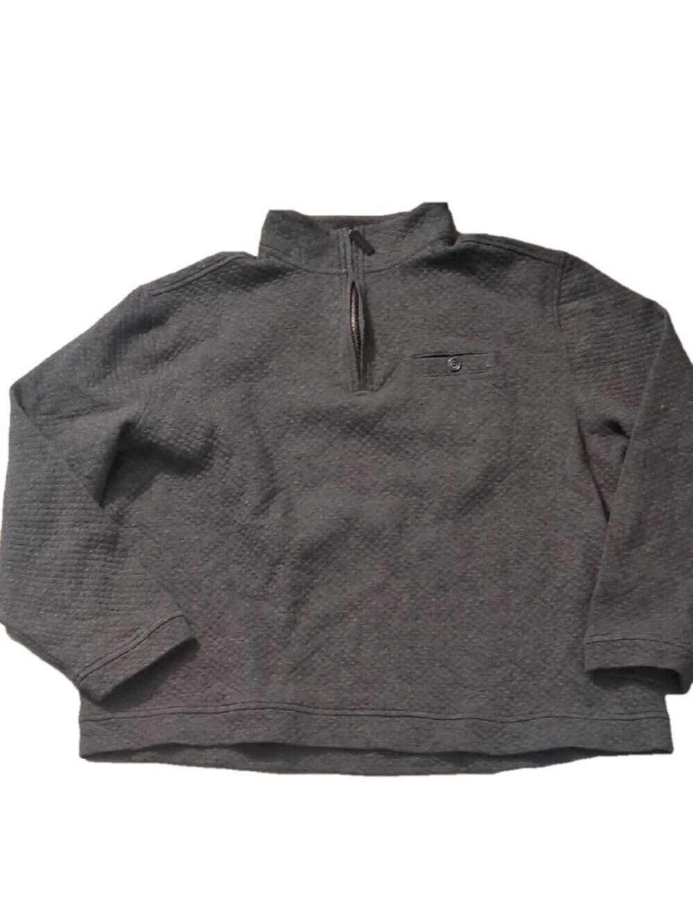 Johnston & Murphy Gray 1/4 Zip Sweater Size XL